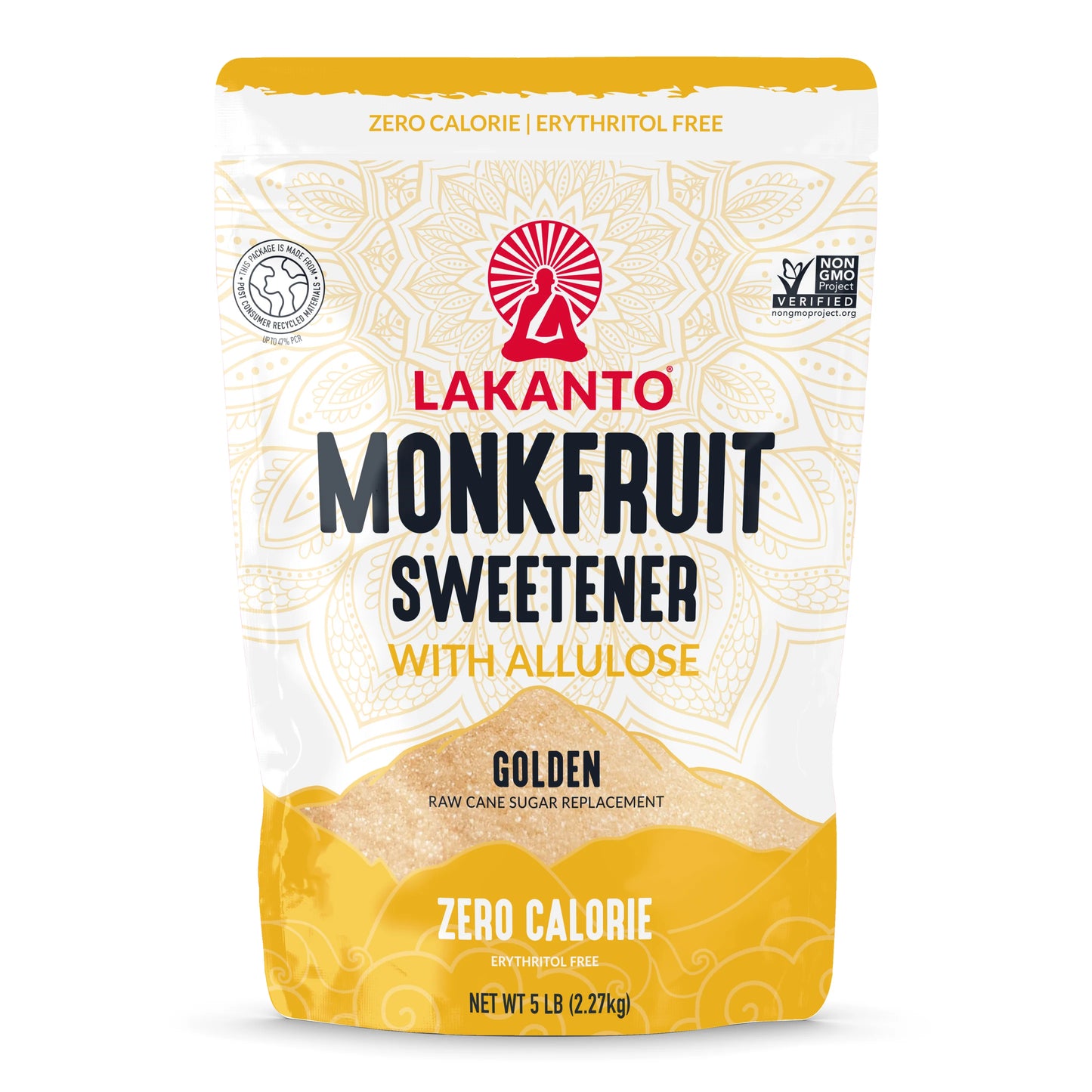 Golden Monkfruit Sweetener with Allulose - Raw Cane Sugar Replacement