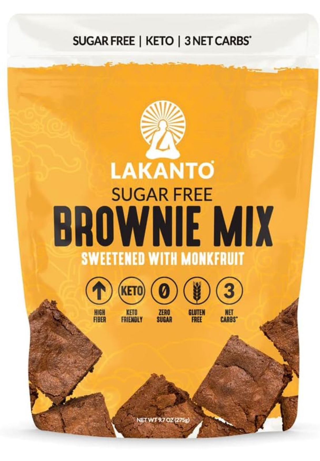 Mezcla para Brownies sin azúcar Lakanto