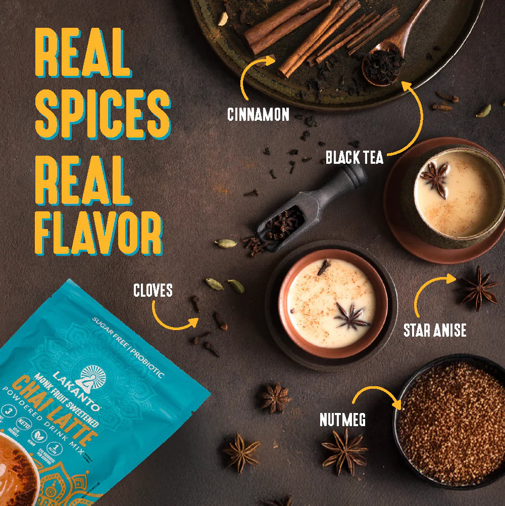 Monk Fruit Sweetened Chai Latte Drink Mix