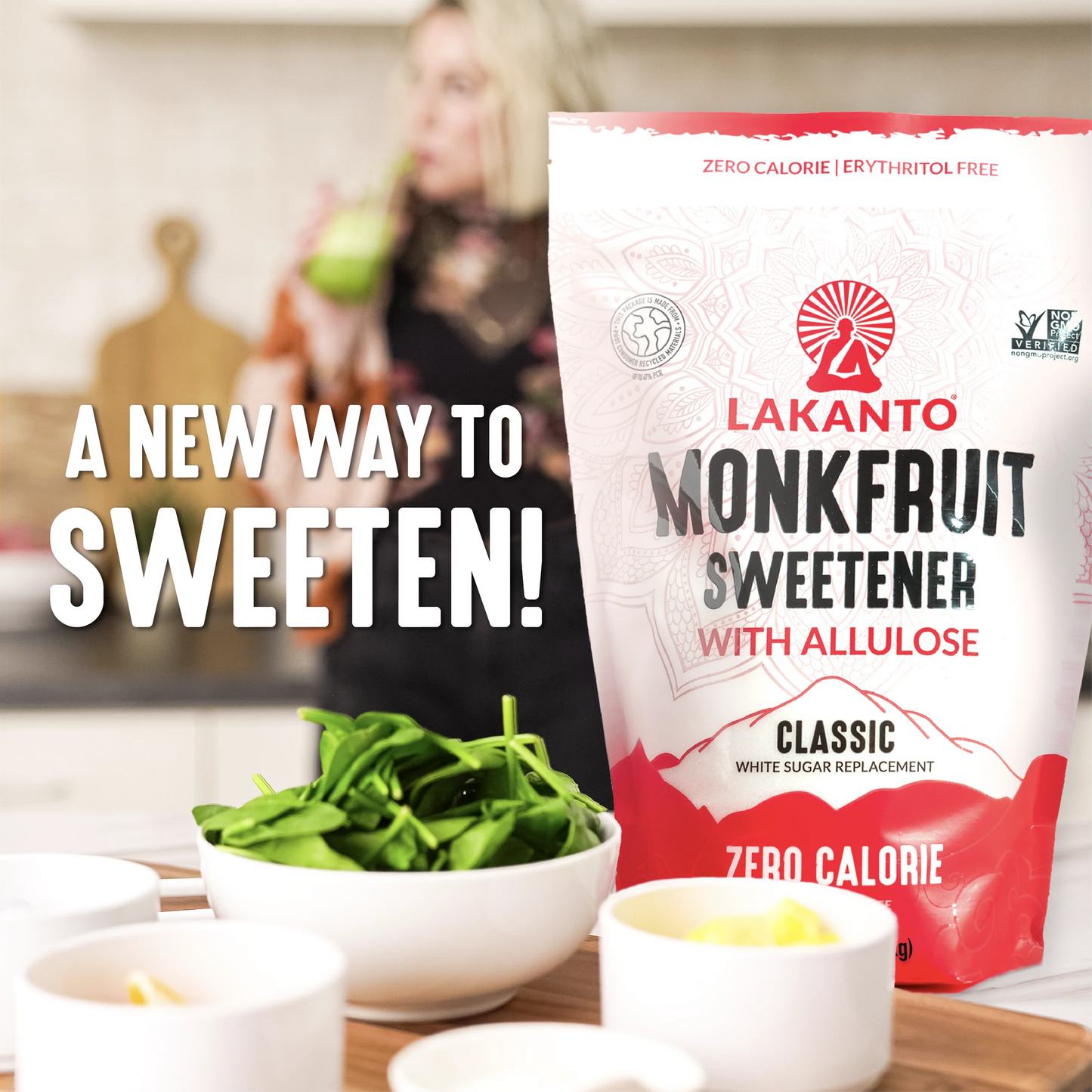 Endulzante Clásico de Monkfruit con Alulosa: Sustituto del Azúcar Blanco