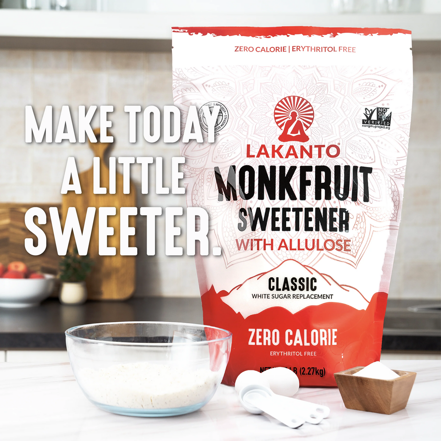 Endulzante Clásico de Monkfruit con Alulosa: Sustituto del Azúcar Blanco