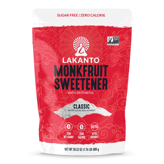 Classic Monk Fruit and Erythritol Sweetener - White Sugar Replacement