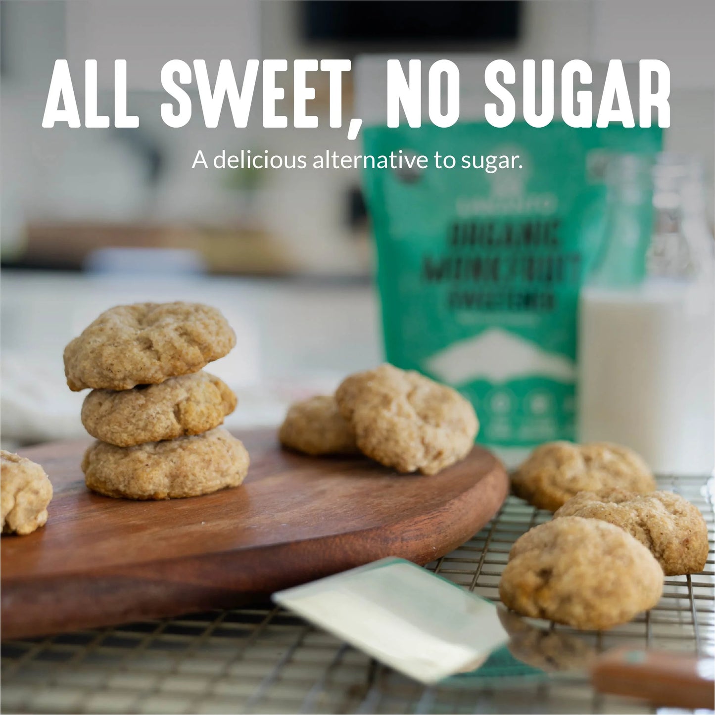 Organic Classic Monkfruit and Erythritol Sweetener - White Sugar Replacement