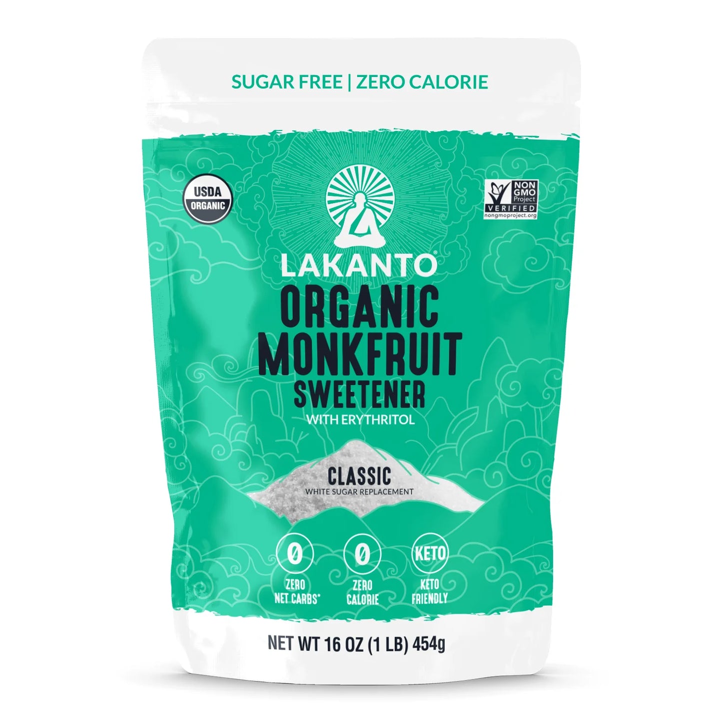 Organic Classic Monkfruit and Erythritol Sweetener - White Sugar Replacement