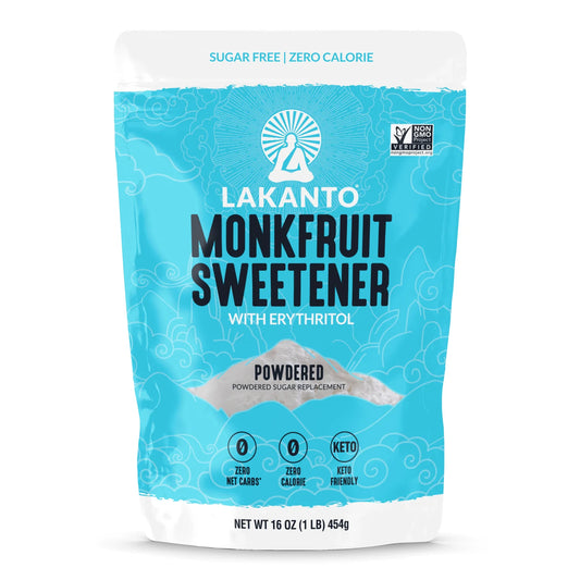 Powdered Monkfruit and Erythritol Sweetener - Powdered Sugar Replacement