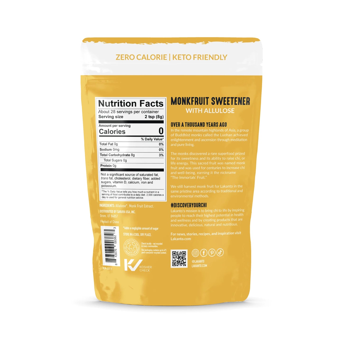 Endulzante de Monkfruit Dorado con Alulosa: Sustituto del Azúcar de Caña sin Refinar