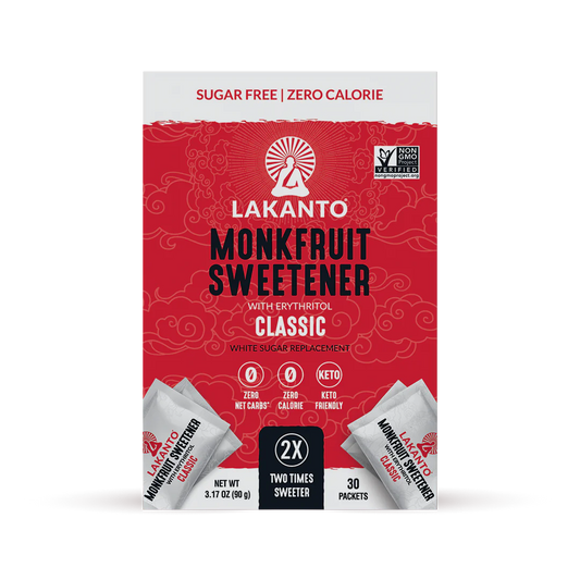 Classic Monkfruit and Erythritol 2:1 Sweetener Packets - White Sugar Replacement