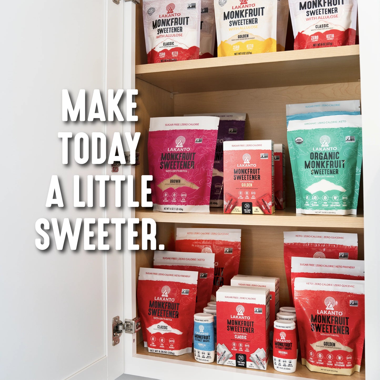 Classic Monkfruit and Erythritol 2:1 Sweetener Packets - White Sugar Replacement